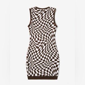 SHEIN Teen Girls 10-11Y Brown Checkered Dress